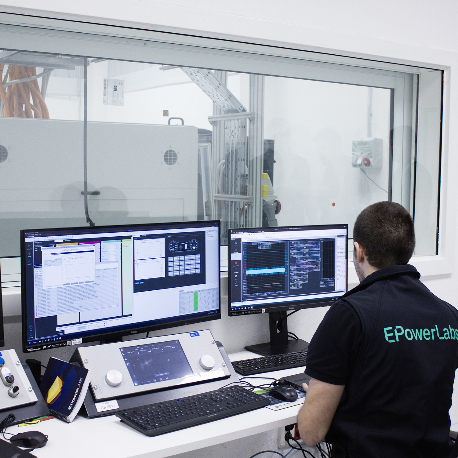 Epowerlabs team members working in the labs