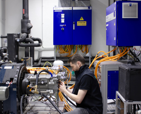 Epowerlabs team members working in the labs