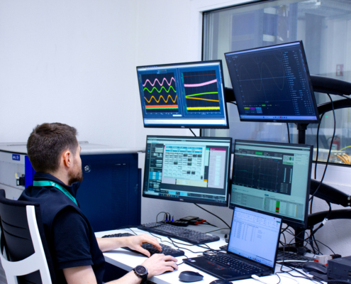 Epowerlabs team members working in the labs