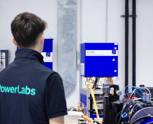 Epowerlabs team member working in the labs